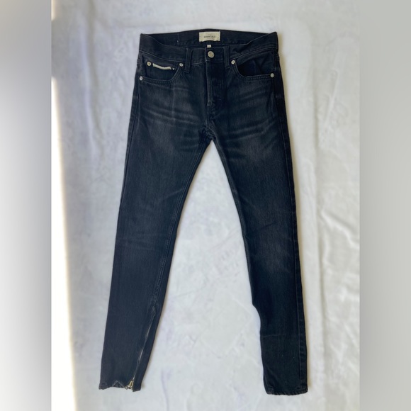 Fog Essentials Fear of God Ankle Zip Skinny Faded Denim Jeans - Size 28 - Picture 3 of 13